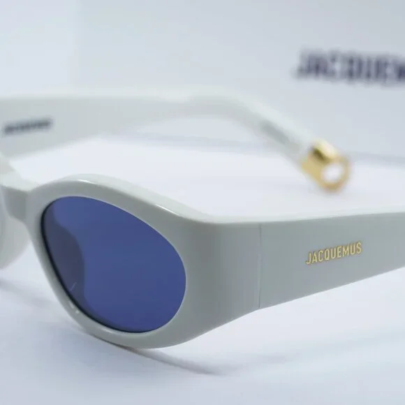 Jacquemus OVALO JAC/4 C7 Cat Eye Sunglasses - White\Blue display picture 1